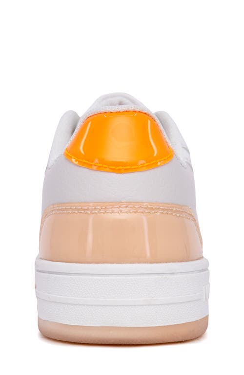 Shop Nautica Kids' Casual Sneaker In Bone/neon Orange