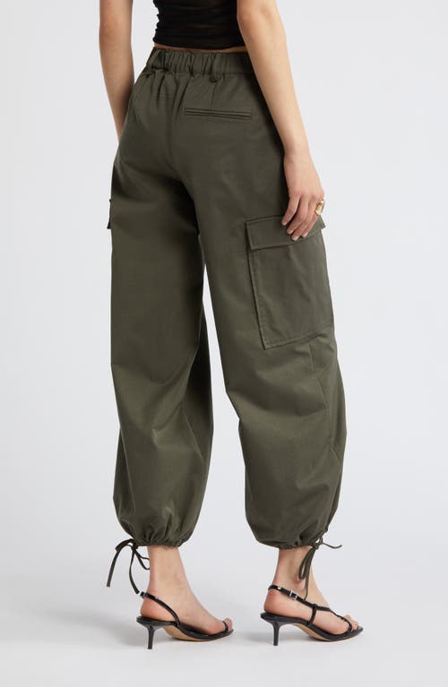 Shop Open Edit Twill Cargo Pants In Green City