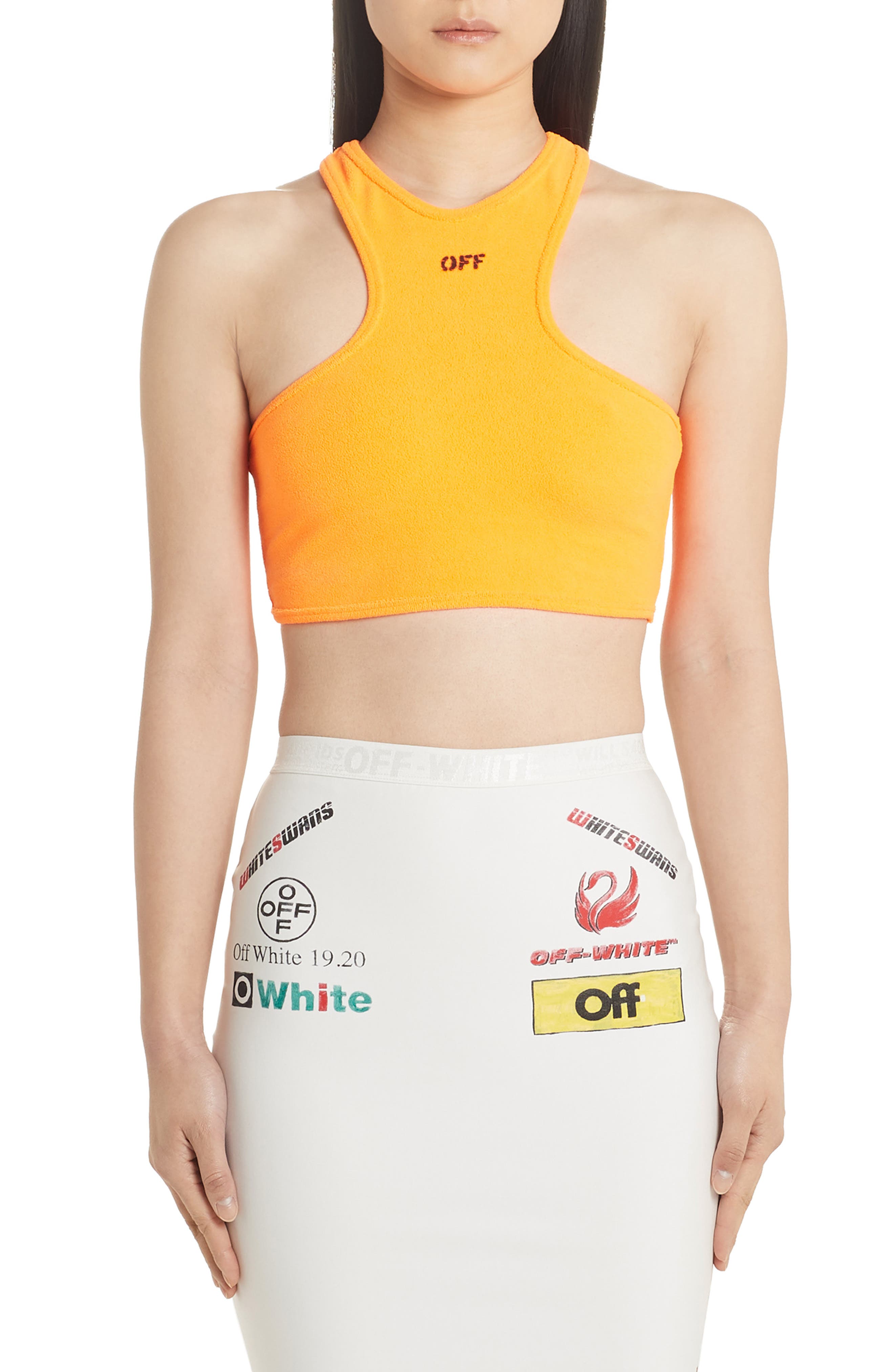 off white crop tank top