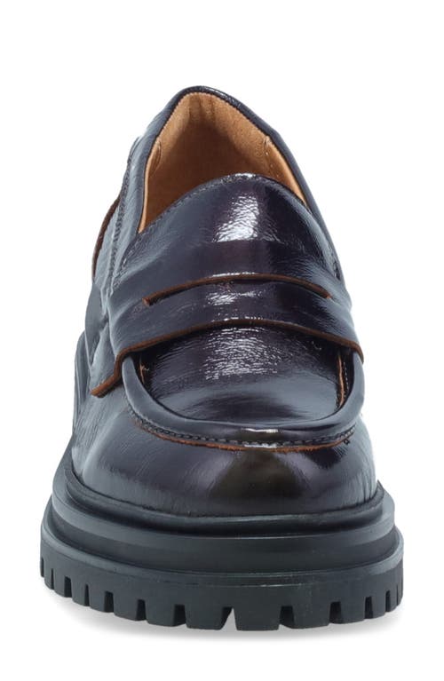 Miz Mooz Legend Platform Loafer In Bordeaux Patent