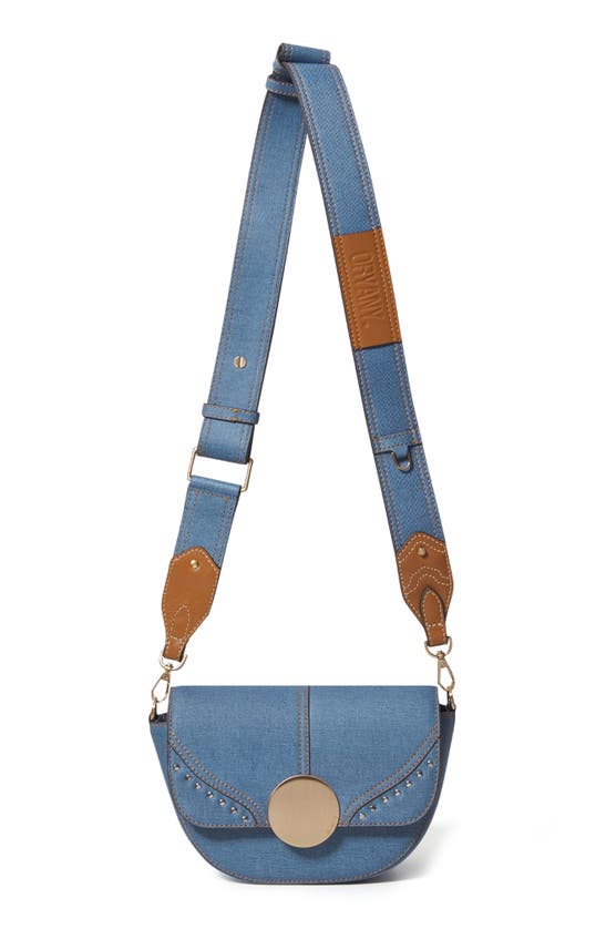 Shop Oryany Lottie Denim Crossbody Bag In Denim Blue