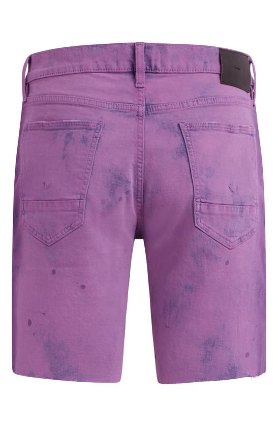 Shop Hudson Jeans Kirk Stretch Cotton Blend Denim Shorts In Deep Purple