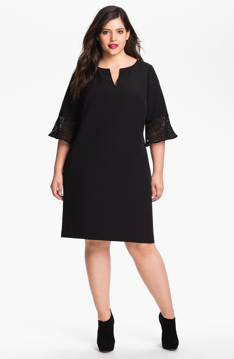 Adrianna Papell Crepe Shift Dress (Plus Size) | Nordstrom