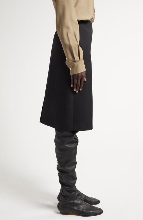 The Row Corrina Wool Blend Twill Skirt In Black
