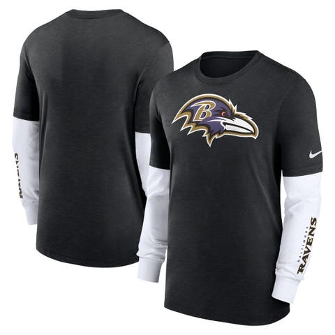 Men's Refried Apparel Purple/Black Baltimore Ravens Upcycled Angle Long Sleeve T-Shirt, Size: Medium