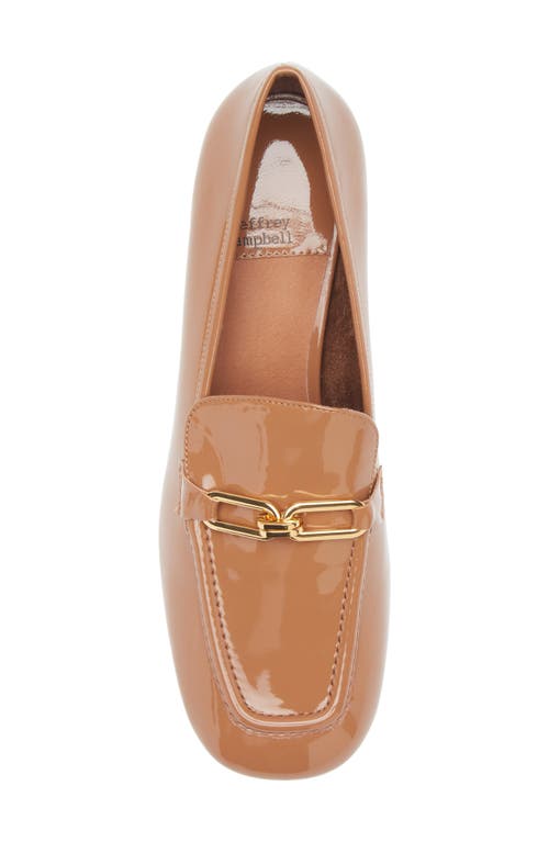Jeffrey Campbell Archive Block Heel Pump In Natural Crinkle Pat Gold