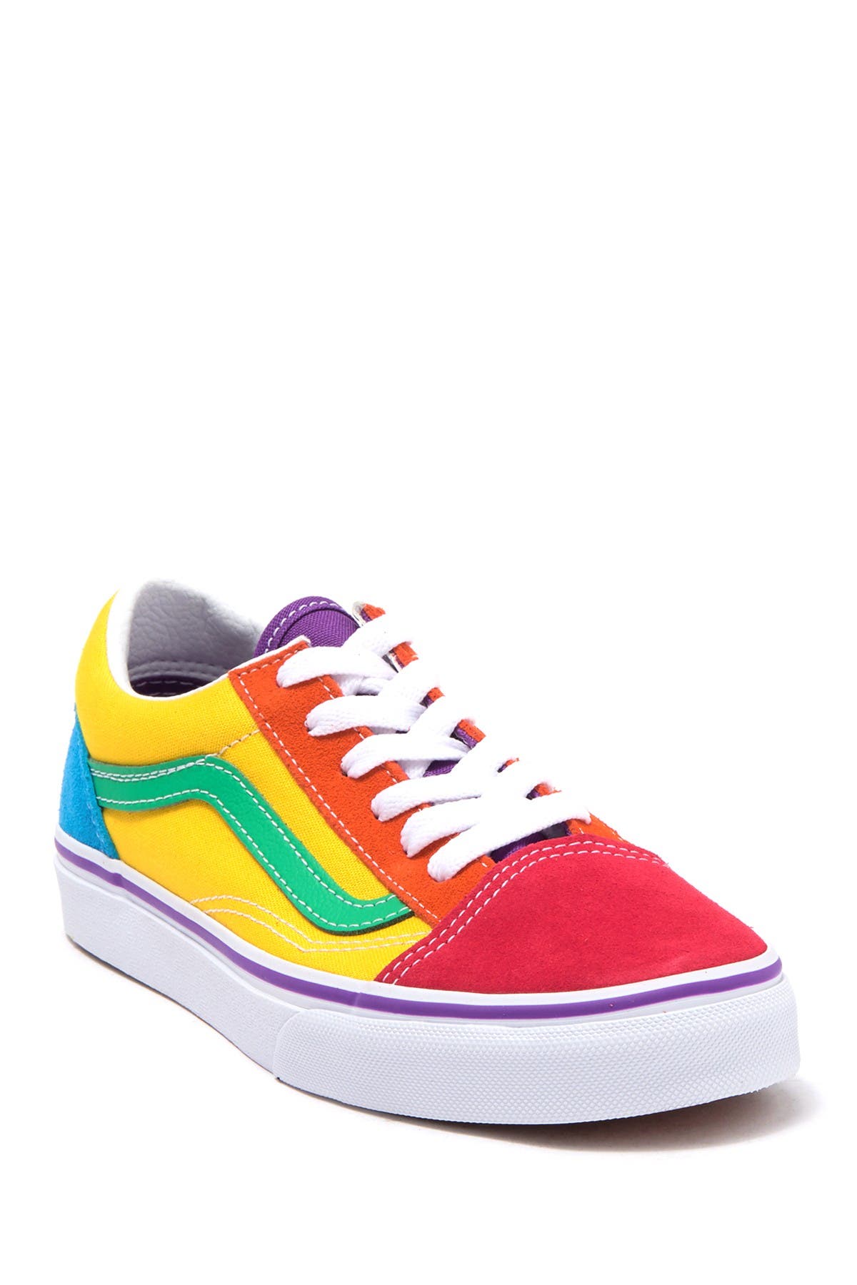 rainbow low top vans