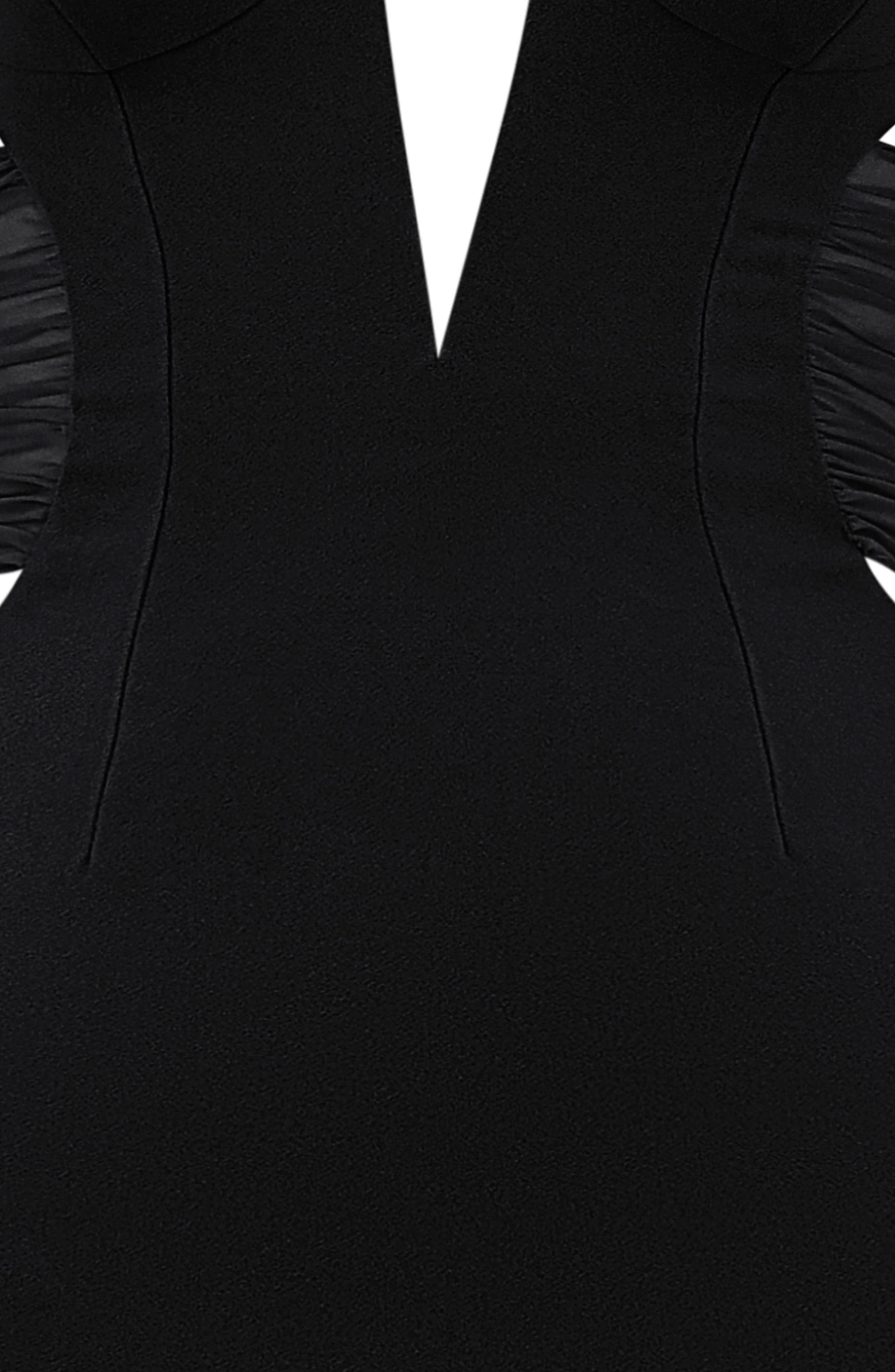 white christmas dresses Cosmos Black Asymmetric Long-Sleeve Split Maxi Dress – Club L London main image 0