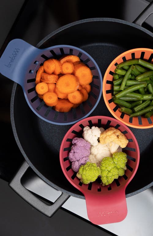 Trebonn 3-piece Cooking Baskets In Blue/orange/red