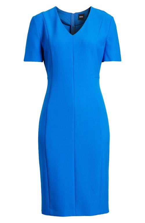 Hugo Boss Boss Damaisa Sheath Dress In Sonic Blue