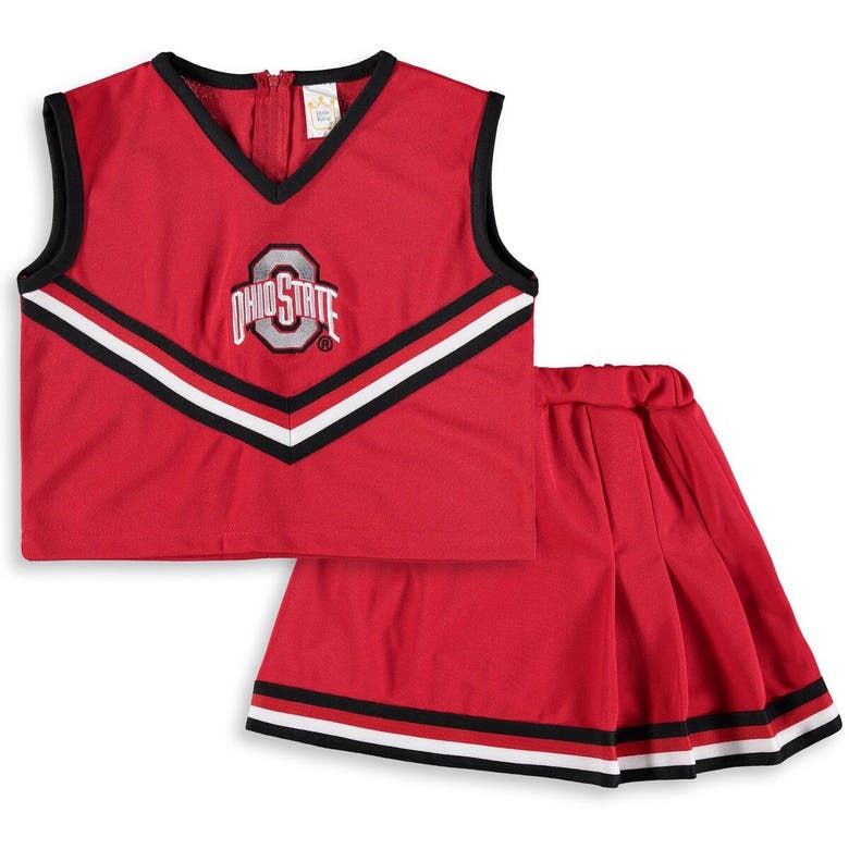 Little King Kids' Girls Youth Scarlet Ohio State Buckeyes Two-piece Cheer Set