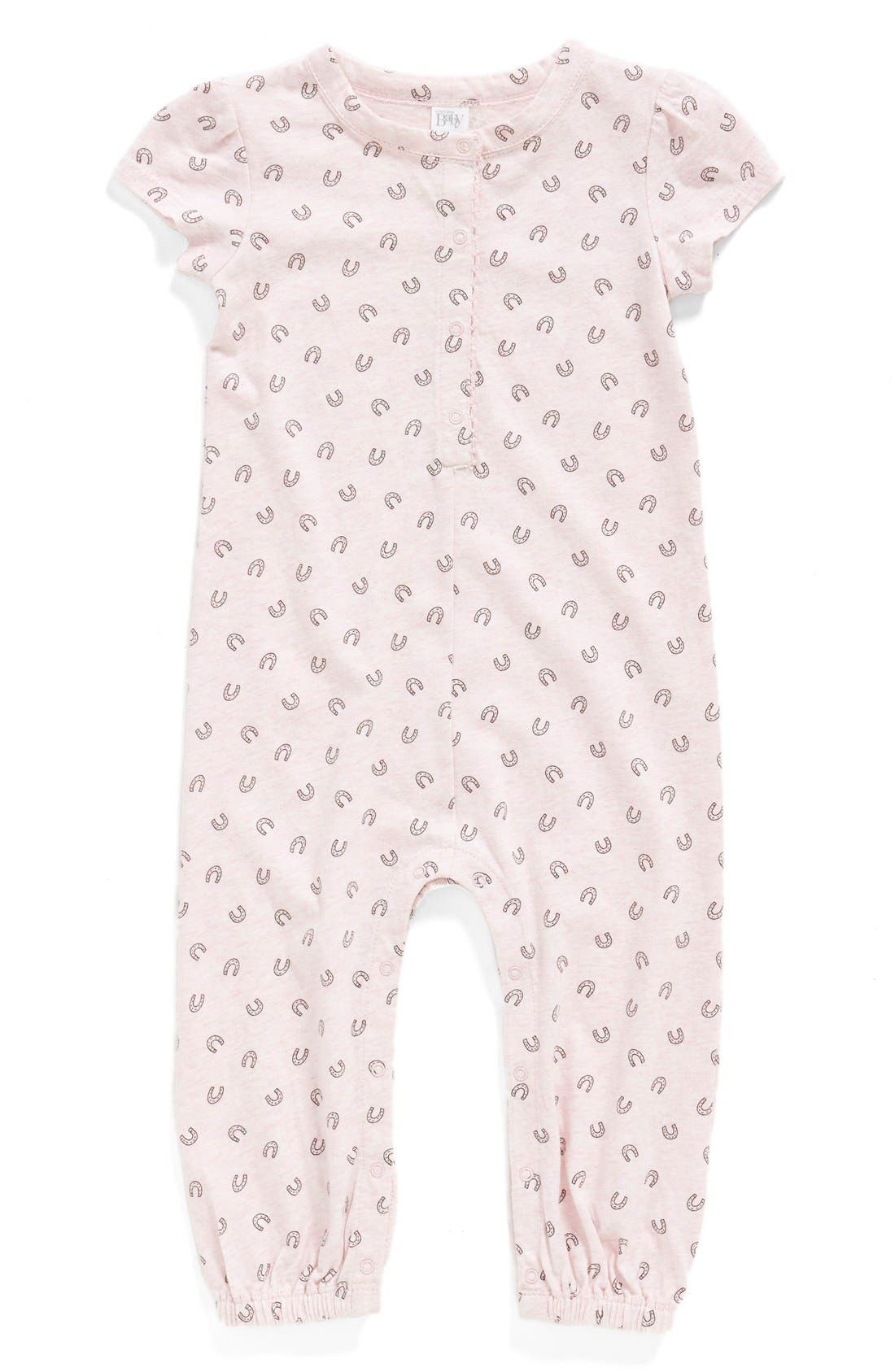 Nordstrom Baby Print Cotton Romper (Baby Girls) Nordstrom