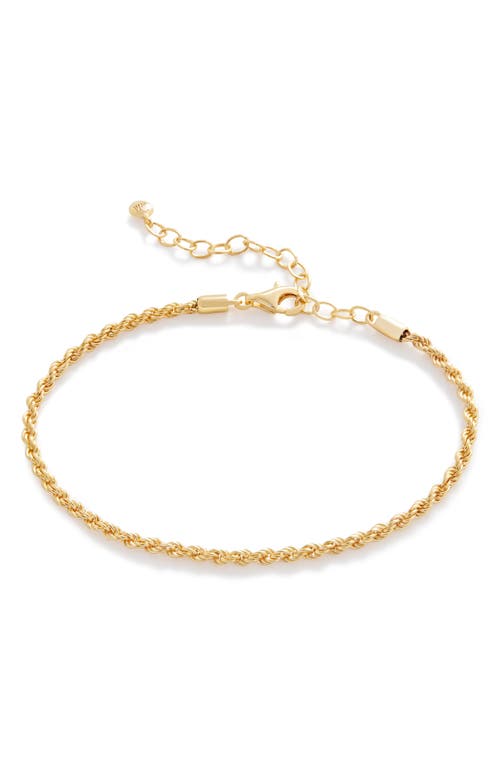 Monica Vinader Rope Chain Bracelet in 18Ct Gold Vermeil/Ss at Nordstrom