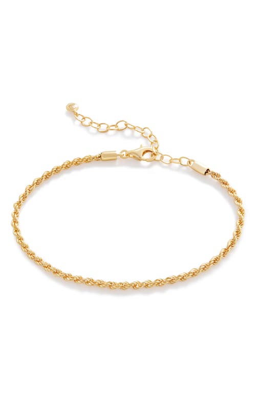 Monica Vinader Rope Chain Bracelet In 18ct Gold Vermeil/ss