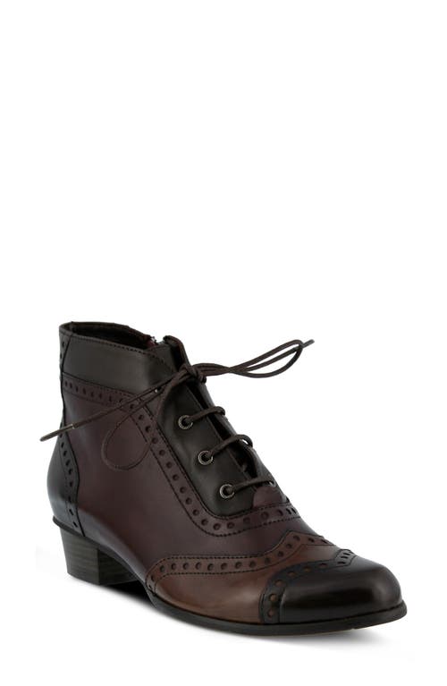 Spring Step Heroic Bootie In Brown Multi Leather