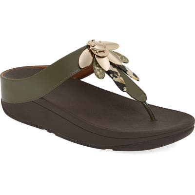 Fitflop Conga Dragonfly Flip Flop(Women), Green (Nordstrom Exclusive)