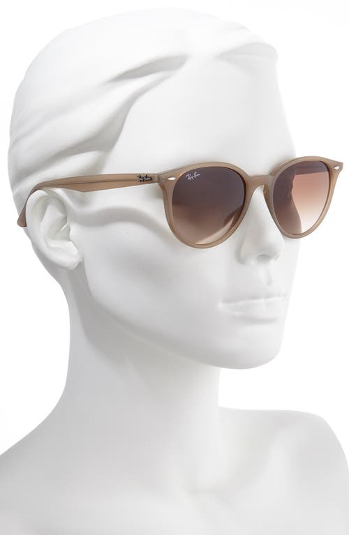 Shop Ray Ban Ray-ban 53mm Round Phantos Sunglasses In Opal Beige/brown Gradient