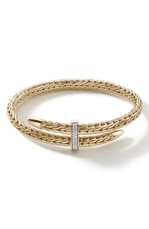 Spear Pavé Diamond Flex Bracelet in Gold