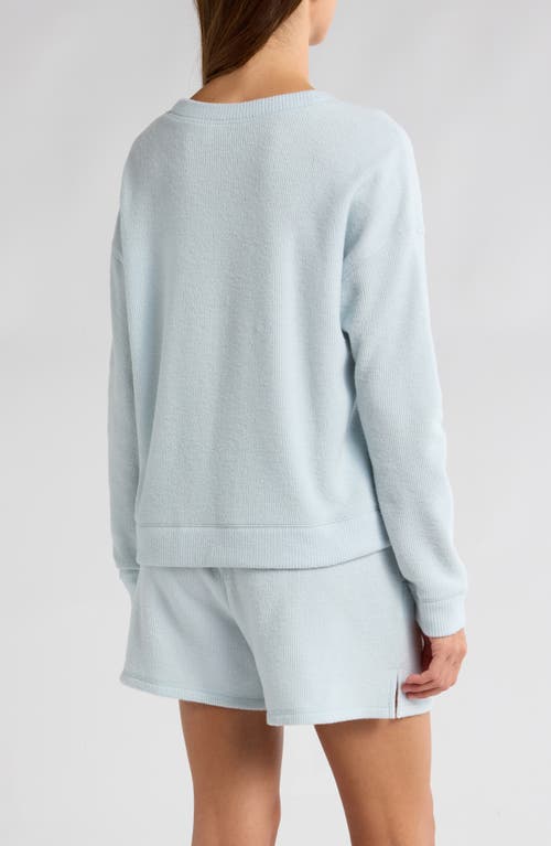 Shop Nordstrom Brushed Rib Knit Pajamas In Blue Drift