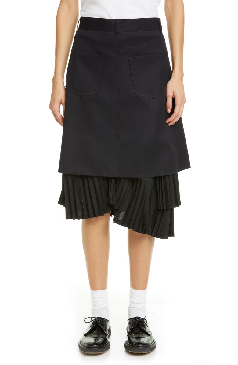 Tricot Comme Des Garcons Backwards Ruffle Hem Wool Gabardine Skirt Nordstrom