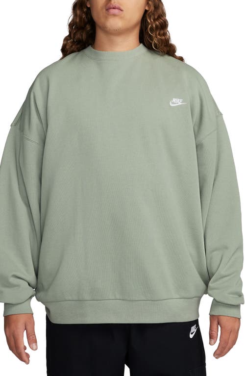 Shop Nike Club Fleece Oversize Crewneck Sweatshirt In Jade Horizon/jade Horizon