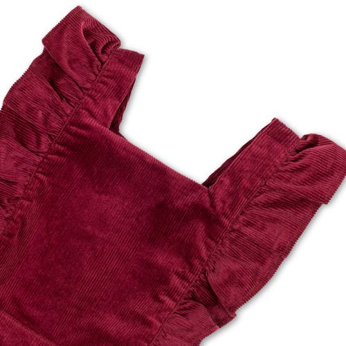 Hope & Henry Girls' Organic Corduroy Ruffle Jumper, Kids In Oxblood Cord