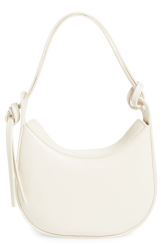 Shop Reformation Mini Rosetta Leather Shoulder Bag In White