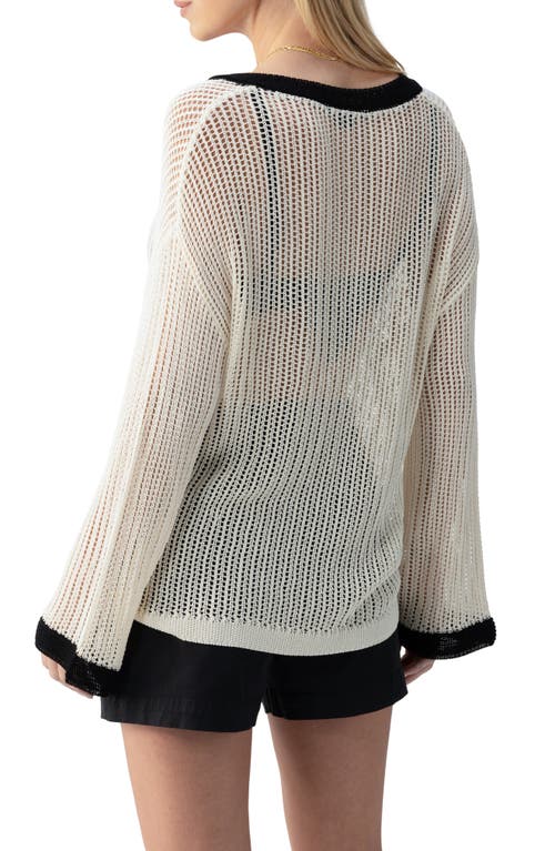 Shop Sanctuary Walk By The Sea Open Stitch Sweater In Birch