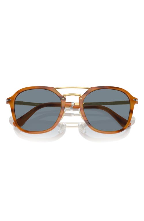 Persol 55mm Square Sunglasses in Striped Brown at Nordstrom