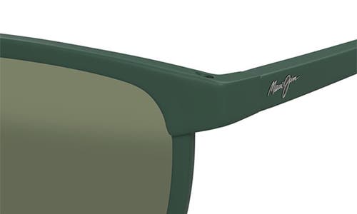 Maui Jim Lele Kawa 58mm Polarizedplus2® Square Sunglasses In Green/maui Ht