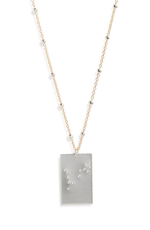 Set & Stones Zodiac Constellation Pendant Necklace in Silver - Pisces 