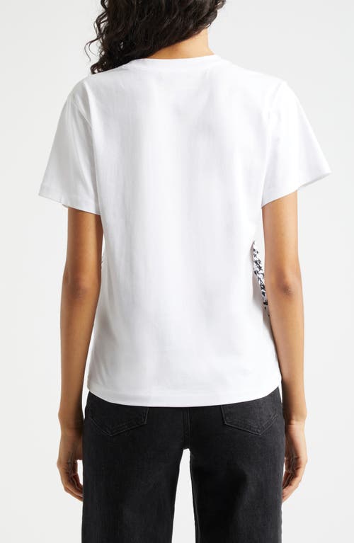 Shop Emporio Armani Star Print Cotton T-shirt In Solid White