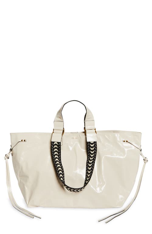 Isabel Marant Wardy Xo Capsule Leather Shopper Tote In Ecru