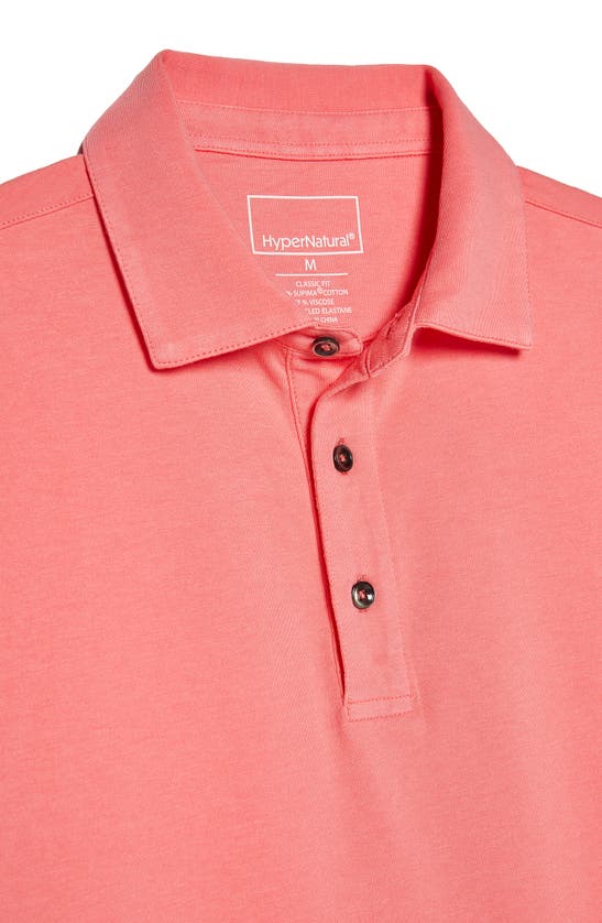 Shop Hypernatural Pinehurst Classic Fit Cotton Blend Golf Polo In Cayenne