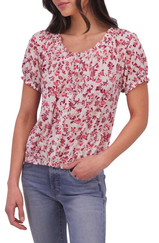 Shop Lucky Brand Ditsy Floral Top In Cream Multi