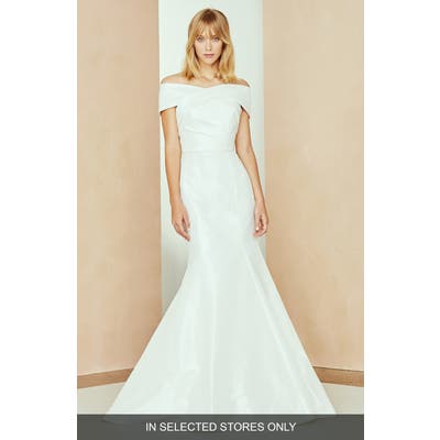 Nouvelle Amsale Isa Off The Shoulder Dress, Size - White