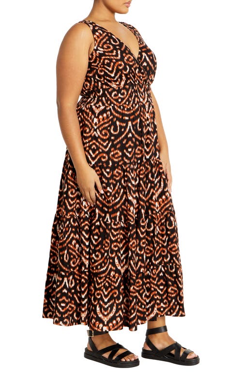 Shop City Chic Amara Tie Back Dress In Ikat