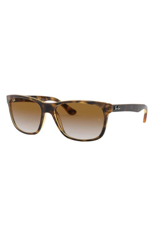 Ray Ban Ray-ban 'wayfarer' 58mm Aviator Sunglasses In Havana/brown Gradient