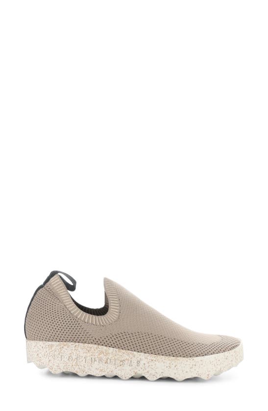 Shop Asportuguesas By Fly London Clip Slip-on Sneaker In Taupe Recycled Knit