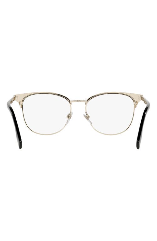 Burberry Sophia 52mm Square Optical Glasses In Light Gold/black