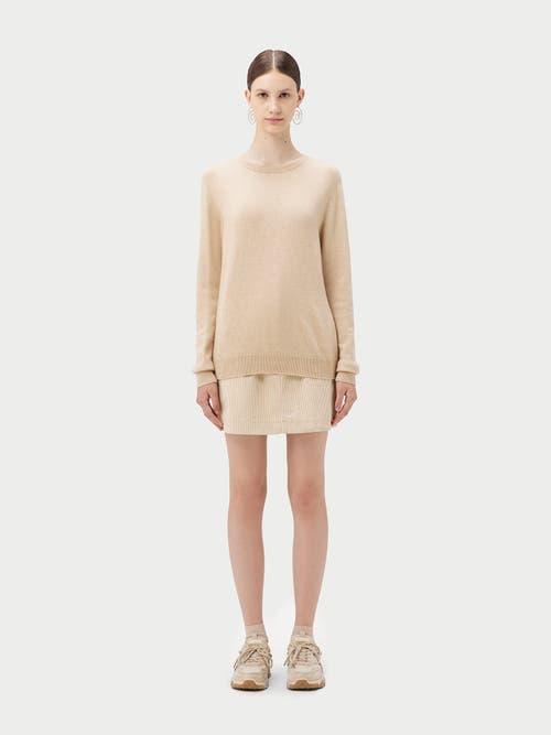 Gobi Cashmere Crew Neck Sweater In Beige