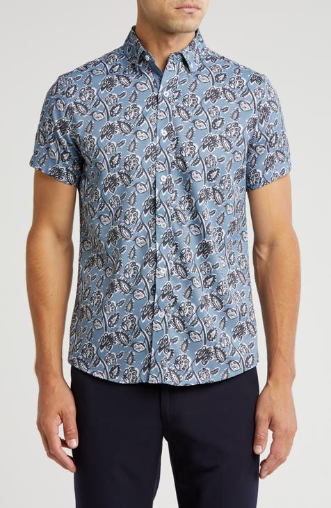 Floral Short Sleeve Button-Down Shirt