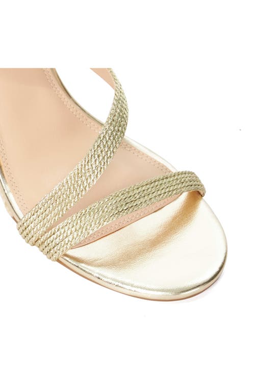 Dune London Kaias Espadrille Ankle Strap Wedge Sandal In Gold