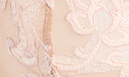 Simone Perele Saga Sheer Underwire Plunge Bra In Pink Nude