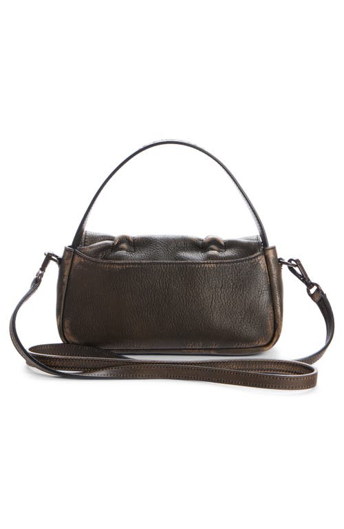 Shop Acne Studios Micro Multipocket Leather Crossbody Bag In Dark Brown/beige