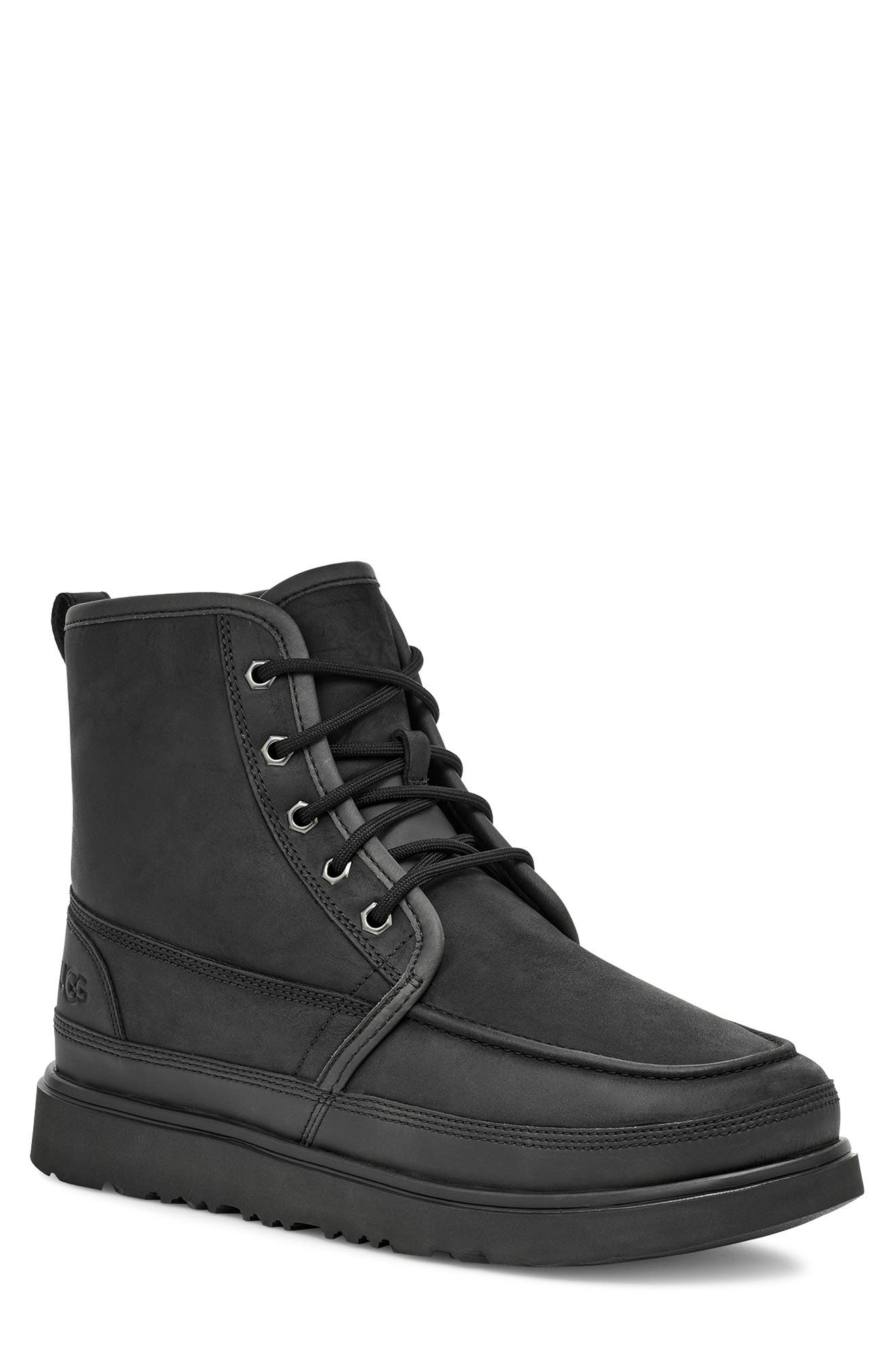 high top black boots
