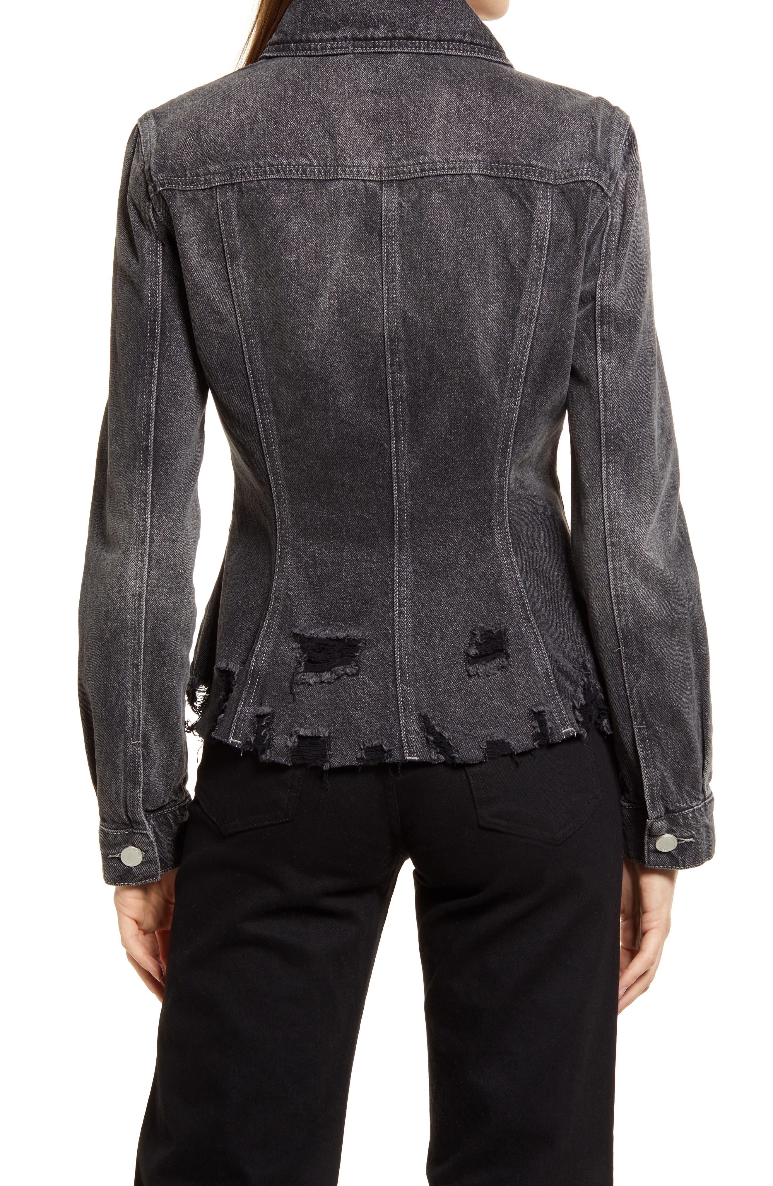 blanknyc peplum denim jacket