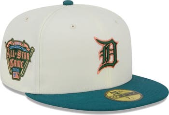Men's New Era Cream Detroit Tigers Chrome Evergreen 59FIFTY Fitted Hat