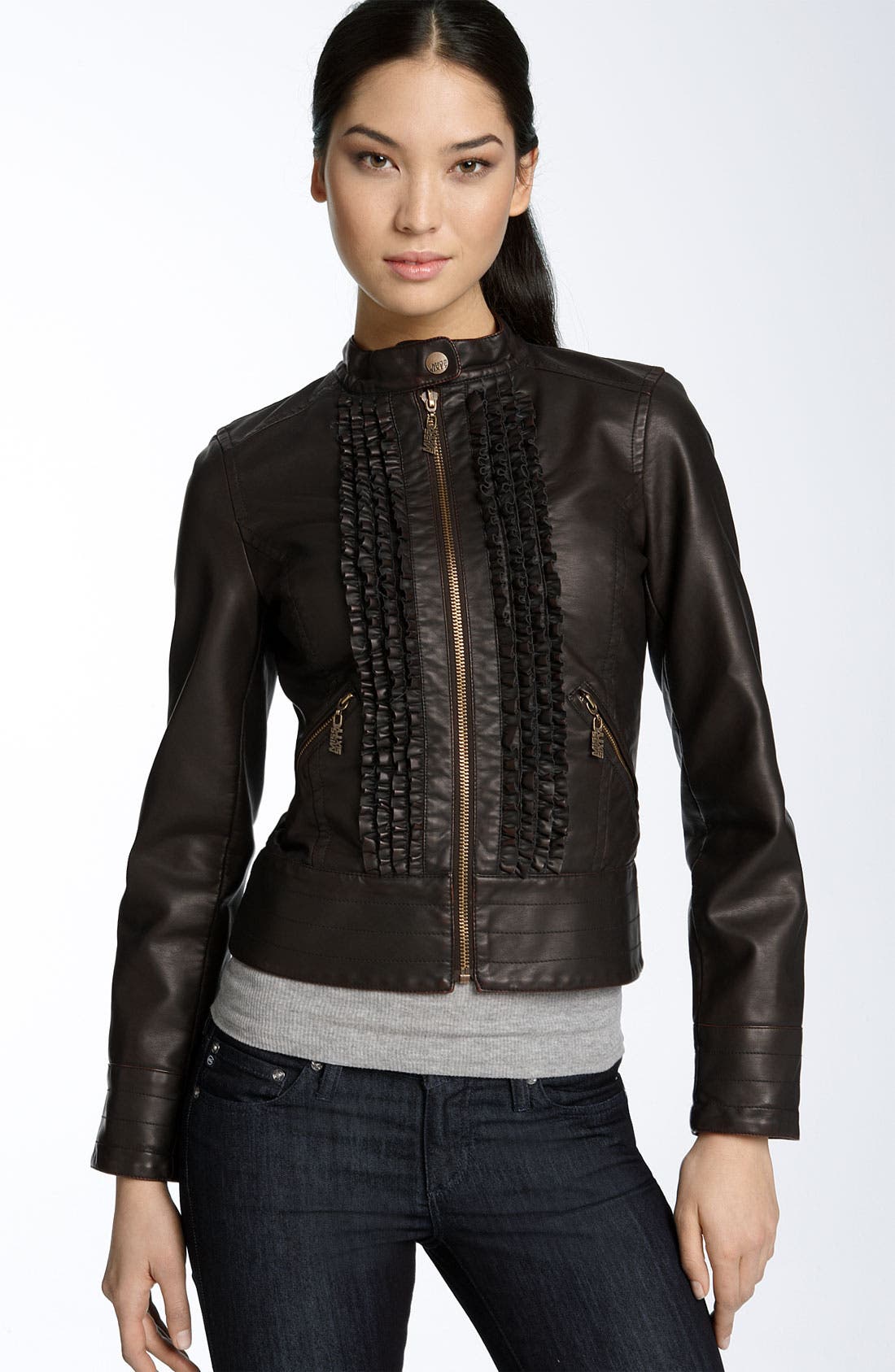 Miss Sixty Distressed Faux Leather Jacket Nordstrom