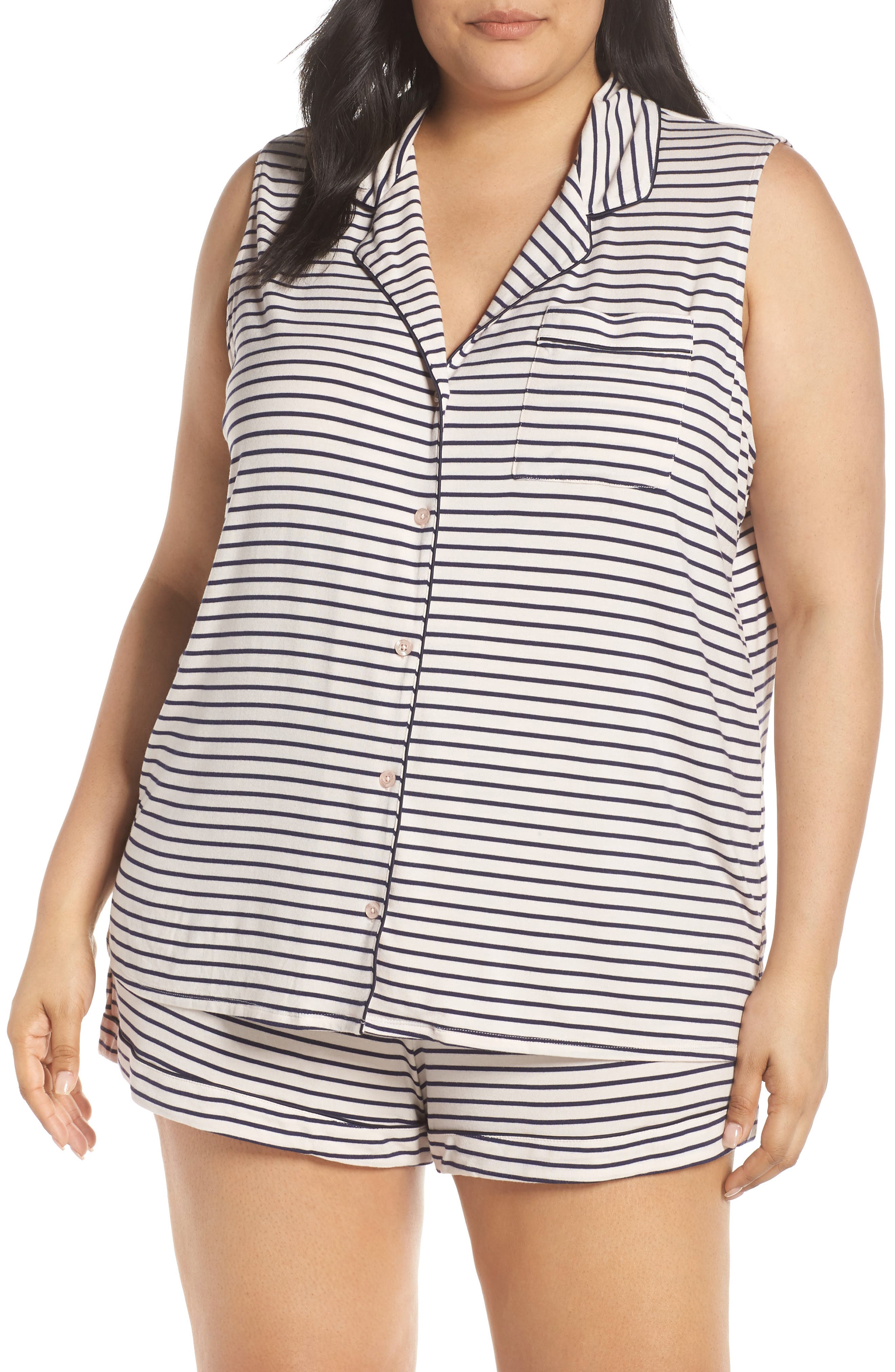 Plus Size Nordstrom Lingerie Moonlight Short Pajamas, Pink